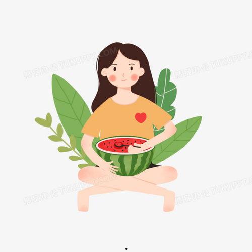 吃瓜女孩绘画头像,揭秘网络潮流新宠